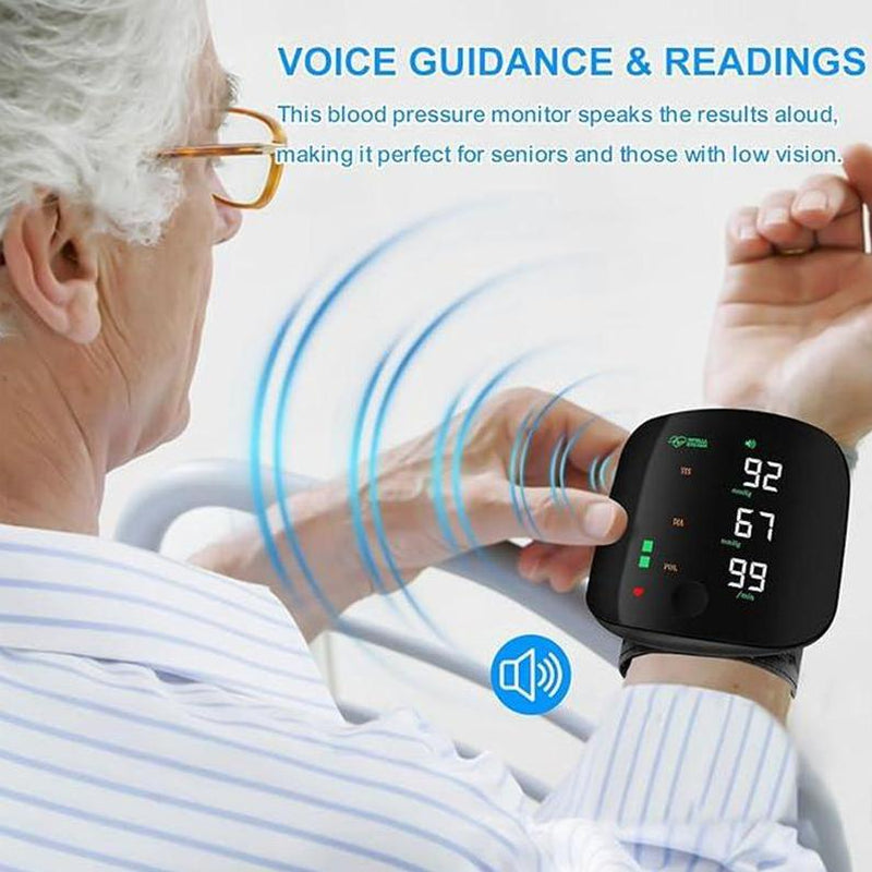 Wrist Blood Pressure Monitor Led Display,Touchscreen Wrist Blood Pressure Cuff 99X2 Readingmemory Wrist Bp Monitor with Carryingcase,Health Monitoring Adjustable.