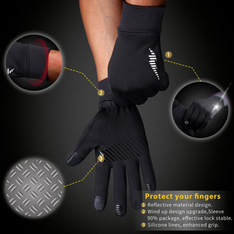 Winter Gloves Women Men Ski Gloves Liners Thermal Warm Touch Screen, Perfect for Cycling, Running, Driving, Hiking, Walking, Texting, Freezer Work, Gardening, and Daily Activities SRG102 Winter Gloves Full Finger