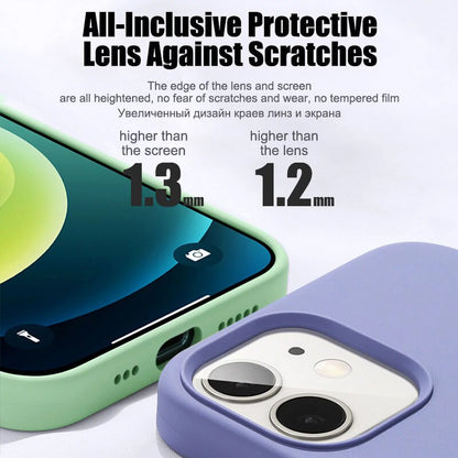 Original Liquid Silicone Phone Case for Iphone 15 11 12 13 14 Pro Max Mini 8 7 plus XR X XS Max SE Shockproof Cover Accessories