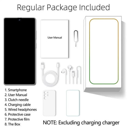 24 Ultra Android Smartphone, 6.8 Inch Screen, Dual Sim, Octa-Core Cpu, 5G Network, 4+128GB RAM Storage, USB-C Charging