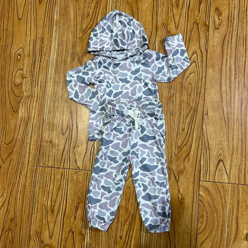 Long Sleeve Camouflage Jogging Boy Set Casual Clothing