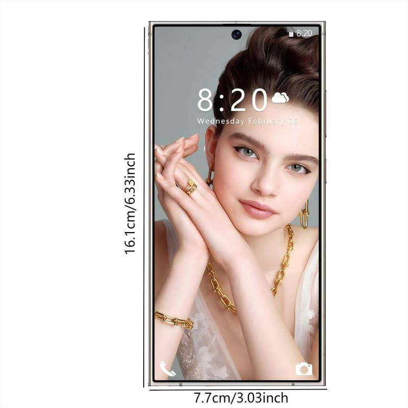 24 Ultra Android Smartphone, 6.8 Inch Screen, Dual Sim, Octa-Core Cpu, 5G Network, 4+128GB RAM Storage, USB-C Charging