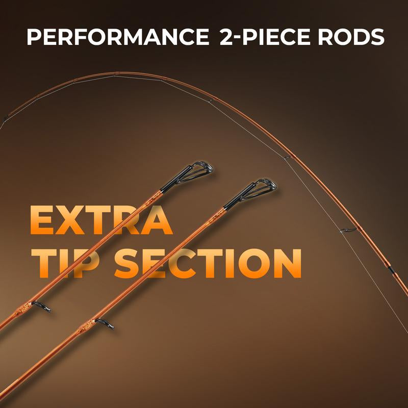 Kastking Lethal Blaze Twin-Tip Fishing Rod and Reel Combo, IM6 Graphite 2Pc Blanks, Stainless Steel Guides with Ceramic Rings, Contoured EVA Handles & Fighting Butt, Split or Full Rear Handle Design, 10 Models