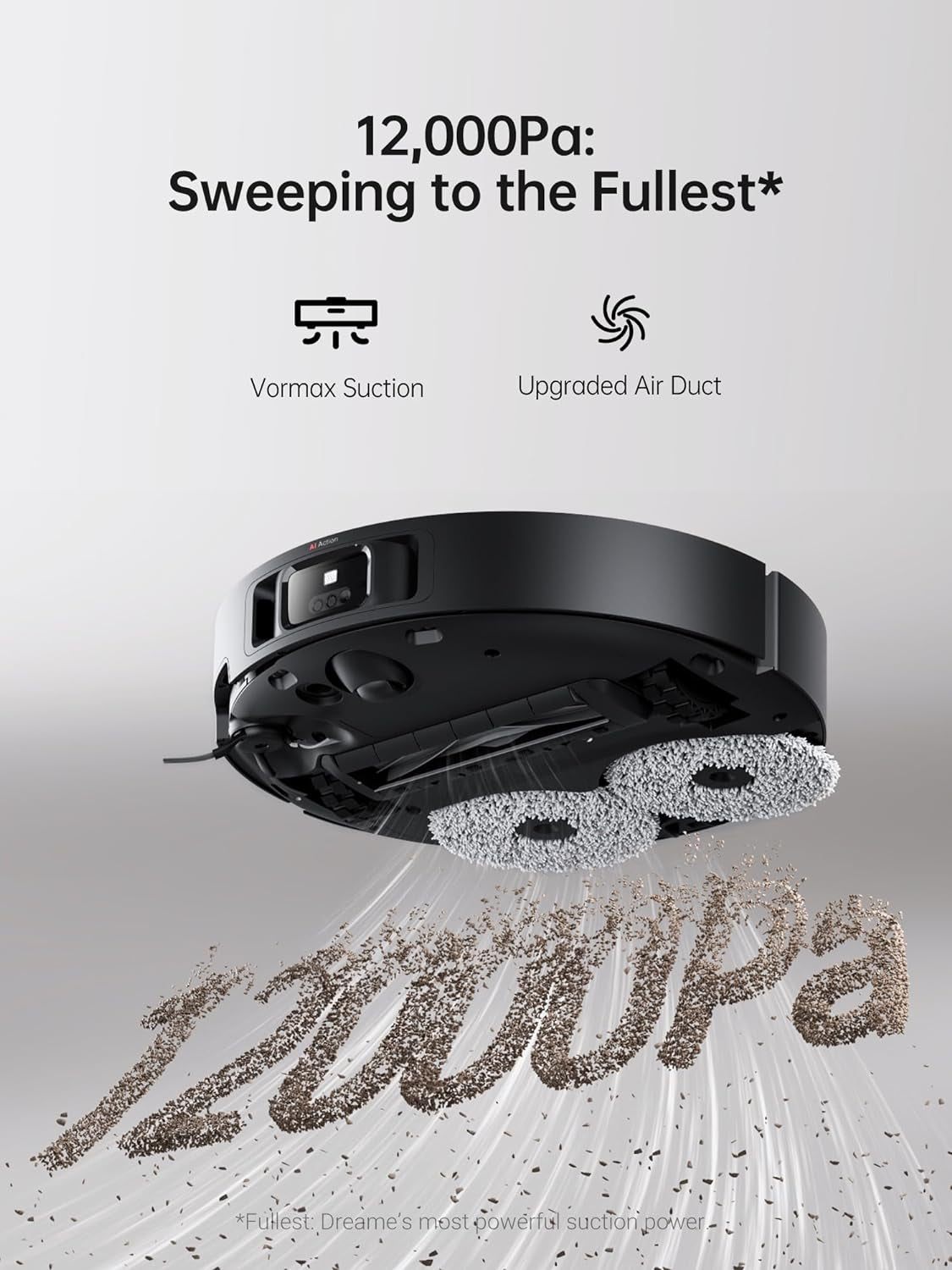 X40 Ultra Robotic Vacuum with Removable & Liftable Mop, 12,000Pa Suction, Side Brush Extensive Cleaning, 158°F Mop & Washboard Self Cleaning, Auto-Empty, Auto Refill, Liftable Brushes