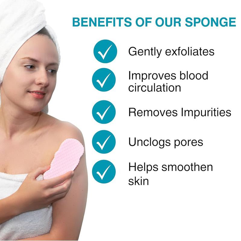 [2Count]3D Bath Sponge,Random Color,Fish Scale Bath Sponge,Mud and Ash Scrubbing Sponge,Exfoliating Bath Sponge,Skin Friendly and Reusable,Alternative to Exfoliating Gloves.