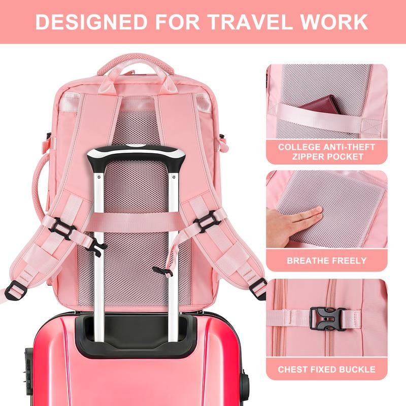 GSOIAX Waterproof, Oil-Resistant, and Stain-Resistant Large-Capacity Multifunctional Carry-On Travel Backpack with Laptop Compartment – Airline-Approved Personal Item, Perfect for Hiking, Business Trips, Weekend Getaways, and an Ideal Gift for Holidays.