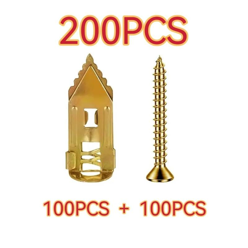 200-Piece Self-Tapping Drywall Drill Bits - No Pre-Drilling Required Anchor Kit with Screws