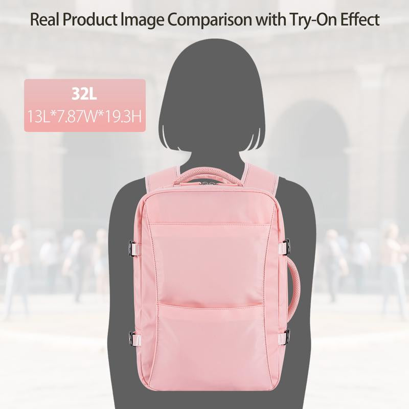 GSOIAX Waterproof, Oil-Resistant, and Stain-Resistant Large-Capacity Multifunctional Carry-On Travel Backpack with Laptop Compartment – Airline-Approved Personal Item, Perfect for Hiking, Business Trips, Weekend Getaways, and an Ideal Gift for Holidays.
