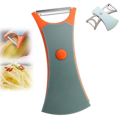 1-PCS 2 in 1 Fruit Peeler - Multifunctional Peeler for Fruits and Vegetables Stainless Steel Vegetable Peeler, Kitchen Potato and Vegetable Peeler with Peeling and Serrated Blades