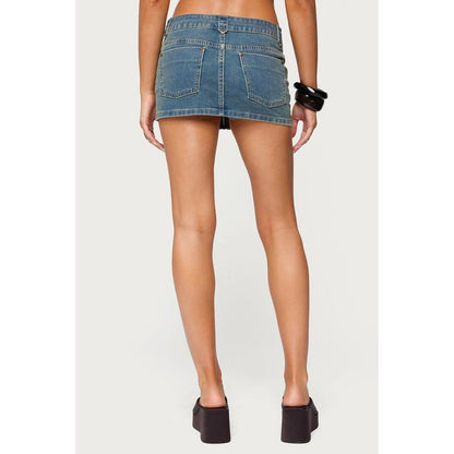 Ronan Zip up Denim Mini Skort