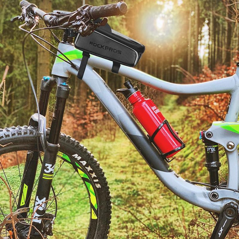 ROCKBROS Bike/Bicycle Phone Front Frame Bag, Waterproof, Tube Bag,Cycling Pouch, Bike Accessories for Men Compatible Phone under 6.5”