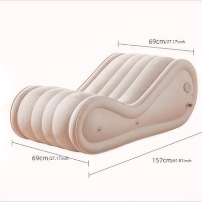 Inflatable Sofa, Portable Inflatable Sofa Bed, Modern Simple Inflatable Lounger, Outdoor Inflatable Sofa for Home, Camping, Travel, Beach