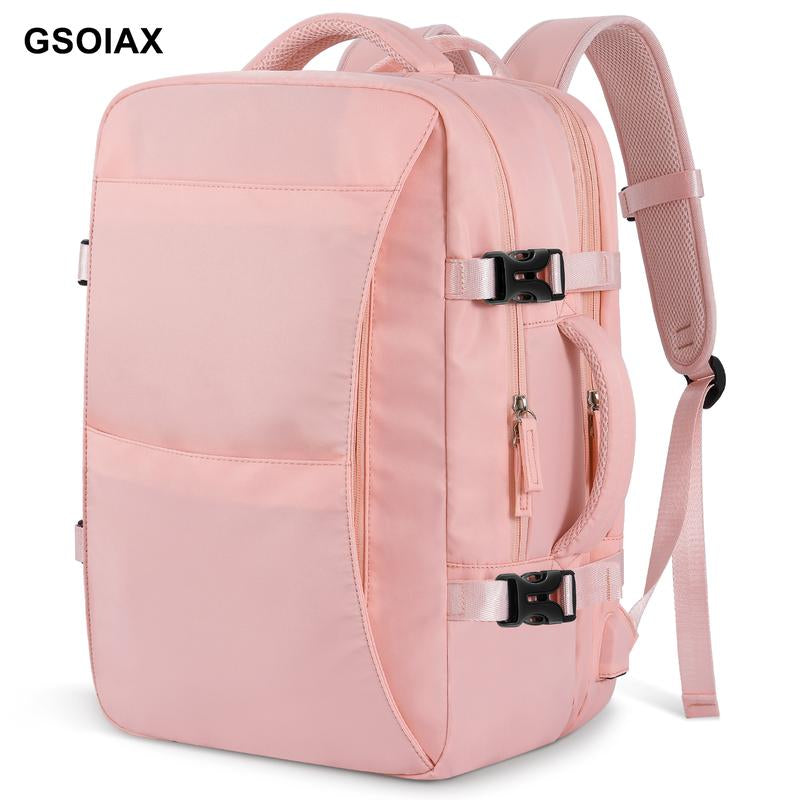 GSOIAX Waterproof, Oil-Resistant, and Stain-Resistant Large-Capacity Multifunctional Carry-On Travel Backpack with Laptop Compartment – Airline-Approved Personal Item, Perfect for Hiking, Business Trips, Weekend Getaways, and an Ideal Gift for Holidays.