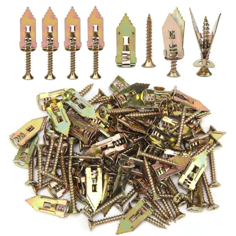 200-Piece Self-Tapping Drywall Drill Bits - No Pre-Drilling Required Anchor Kit with Screws