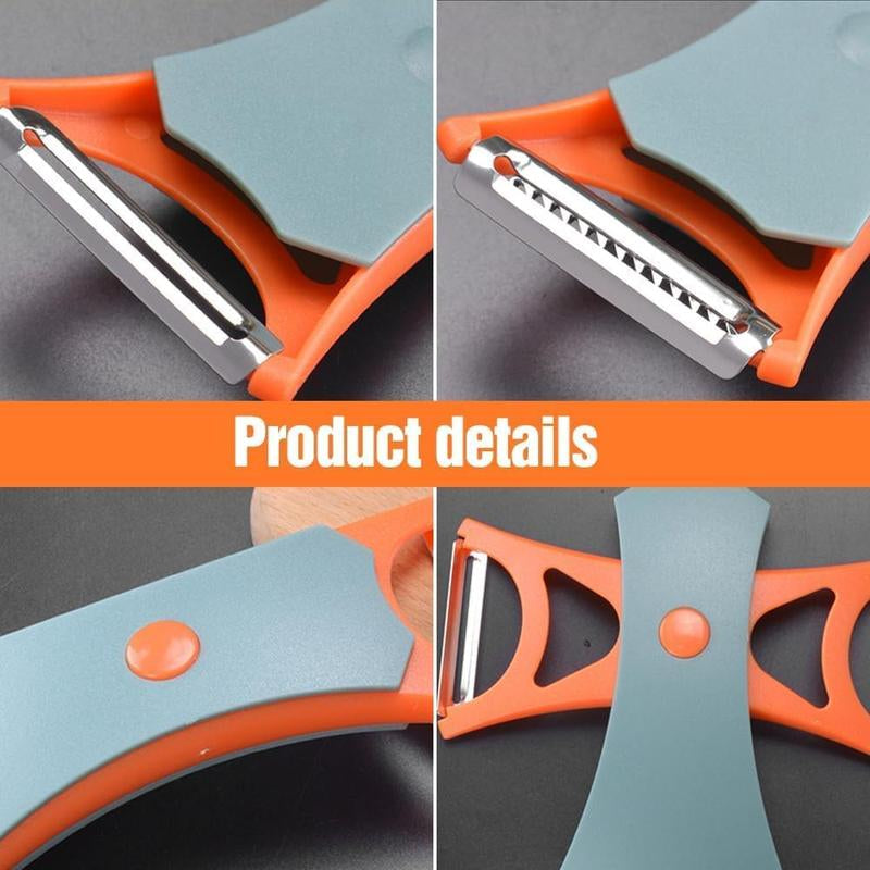 1-PCS 2 in 1 Fruit Peeler - Multifunctional Peeler for Fruits and Vegetables Stainless Steel Vegetable Peeler, Kitchen Potato and Vegetable Peeler with Peeling and Serrated Blades