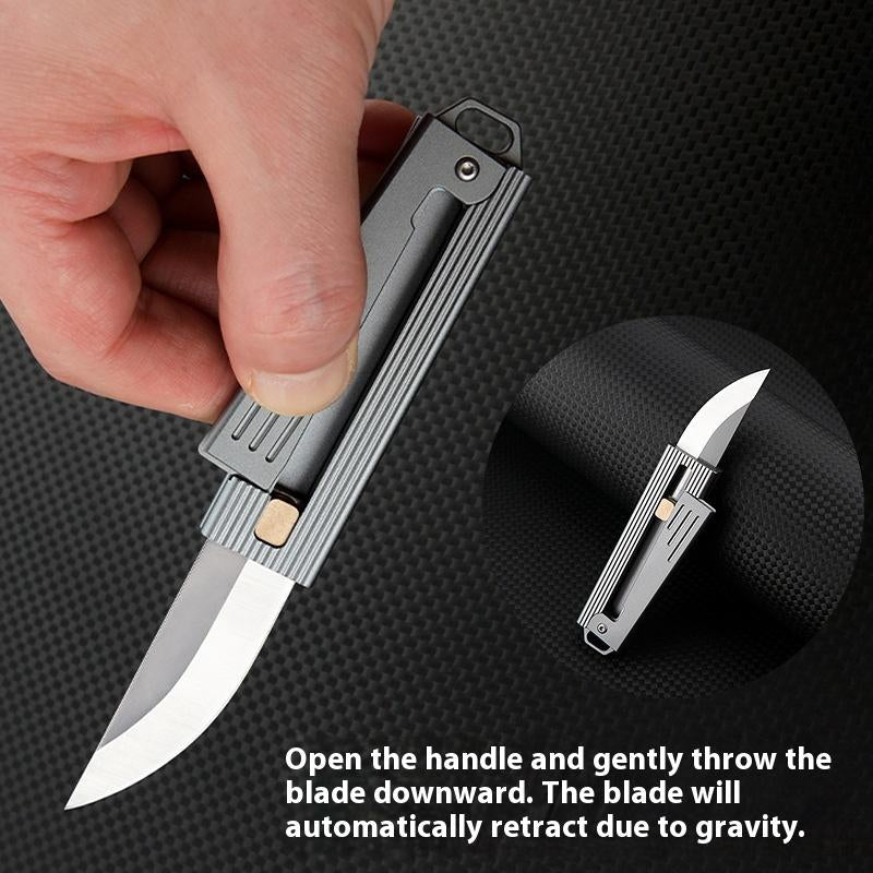 Mini Gravity Knife Cost-Effective Pocket Knife, Stainless Steel Blade, Outlet, Men'S and Women'S Camping Survival Hiking Knife, Holiday Gift
