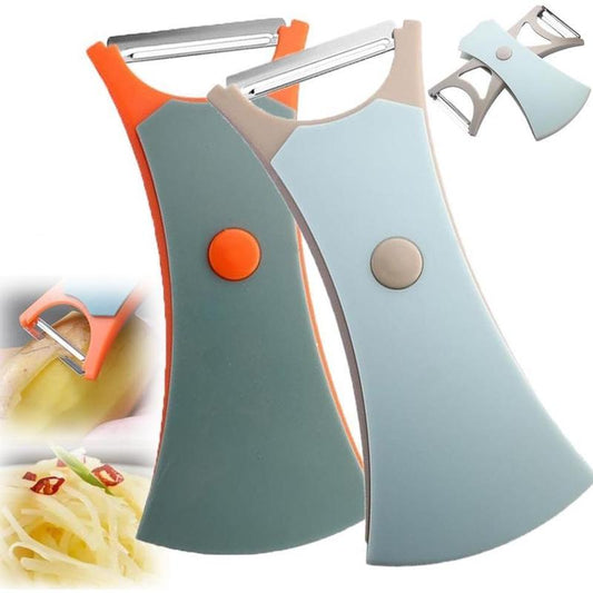1-PCS 2 in 1 Fruit Peeler - Multifunctional Peeler for Fruits and Vegetables Stainless Steel Vegetable Peeler, Kitchen Potato and Vegetable Peeler with Peeling and Serrated Blades