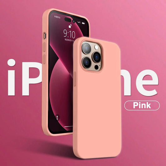 Original Liquid Silicone Phone Case for Iphone 15 11 12 13 14 Pro Max Mini 8 7 plus XR X XS Max SE Shockproof Cover Accessories
