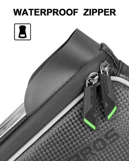 ROCKBROS Bike/Bicycle Phone Front Frame Bag, Waterproof, Tube Bag,Cycling Pouch, Bike Accessories for Men Compatible Phone under 6.5”