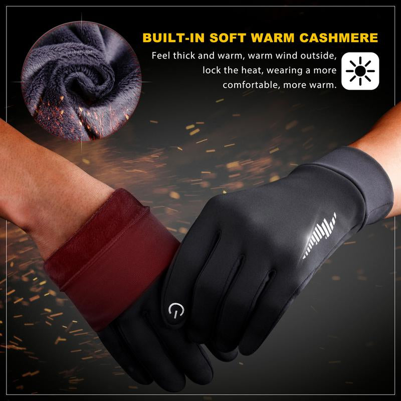 Winter Gloves Women Men Ski Gloves Liners Thermal Warm Touch Screen, Perfect for Cycling, Running, Driving, Hiking, Walking, Texting, Freezer Work, Gardening, and Daily Activities SRG102 Winter Gloves Full Finger